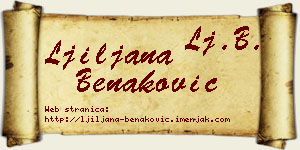 Ljiljana Benaković vizit kartica